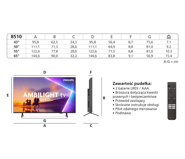 Philips 75PUS8510 75" LED 4K Titan OS Ambilight Dolby Atmos - 1335619 - zdjęcie 14